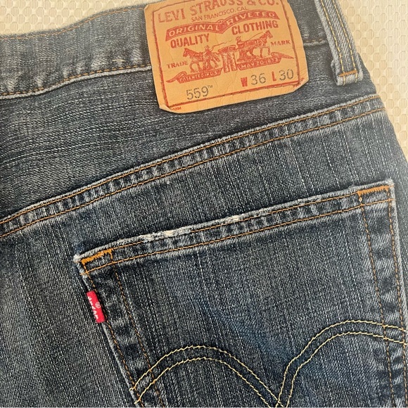 Levi’s Blue Relaxed Straight Fit 559 Jeans B17/16 - Picture 7 of 14